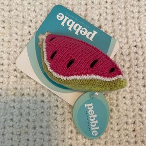 Pebble Child Handmade Fair Trade Fruit Baby Rattle Watermelon Toy NEW NWT